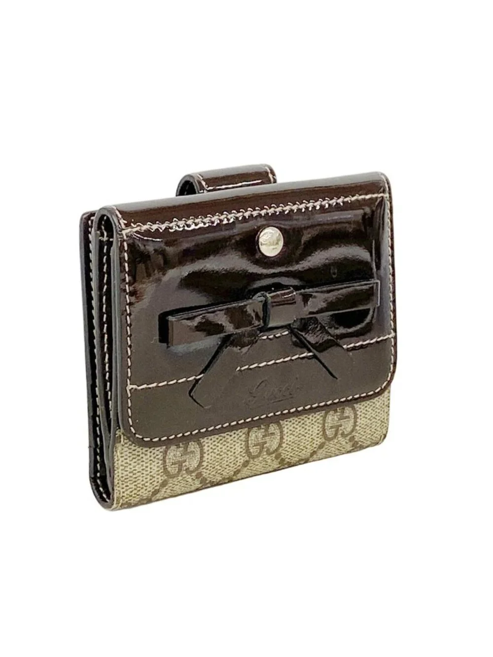 ★SOLD★ Gucci Wallet GG Supreme Brown Gold - Picture 2 of 8